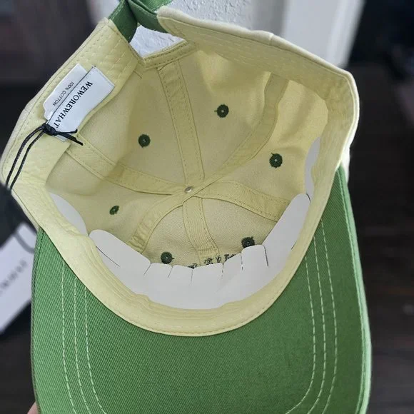 NWT WeWoreWhat Women’s Tennis Club Cotton Hat Court Green & Wheat OS - Picture 7 of 9
